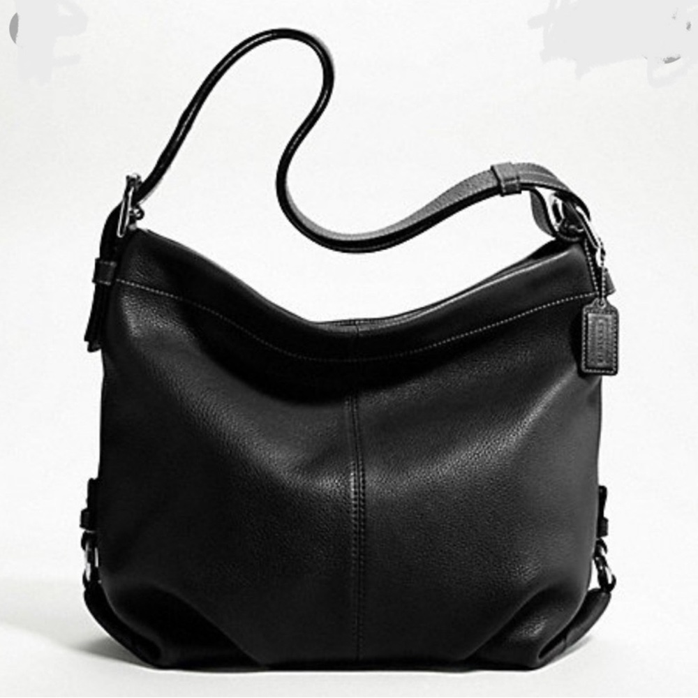 COACH Soho Convertible Leather Hobo Duffel Crossbody Bag F15064 Legacy Purse